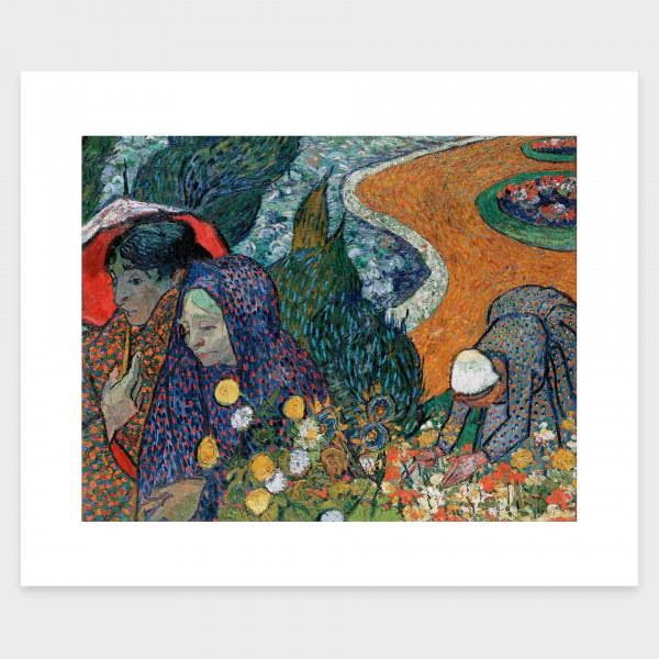 Spaziergang in Arles | Frauen von Arles (Erinnerung an den Garten in Etten) von Vincent van Gogh